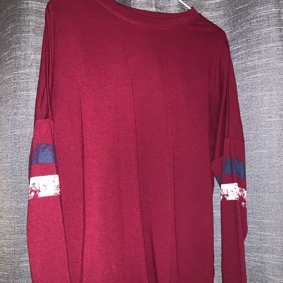 Maroon Long Sleeve Top - Picture 1 of 3